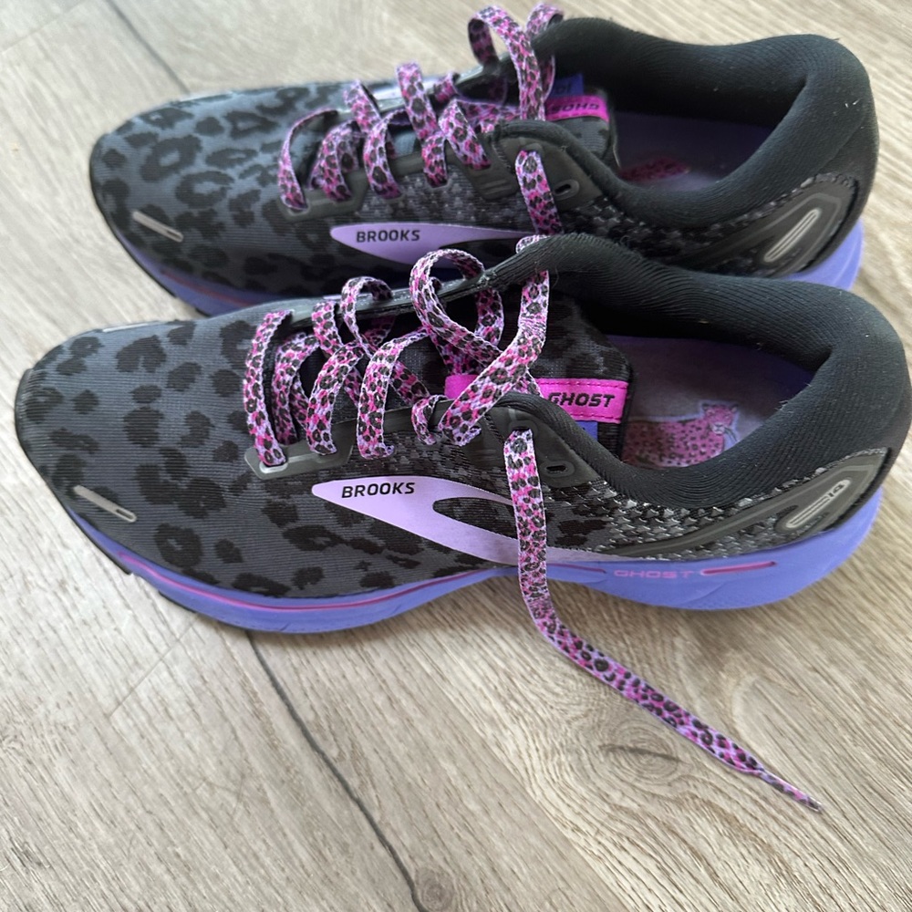 Brooks Purple/Black Cheetah Shoes